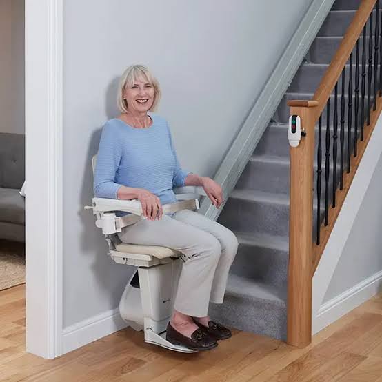 Stairlift installed in an Alberta home